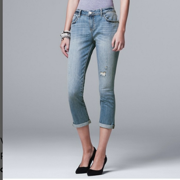 Simply Vera Vera Wang Denim - Simply Vera Vera Wang Boyfriend Capri